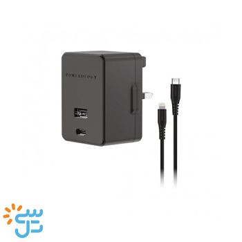 سی تل موبایل - شارژر دیواری 32 وات پاورولوژی مدل PPDUKLBK