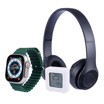 سی تل موبایل - پکیج ساعت هوشمند و هدفون و دماسنج Ultra 2 TK705